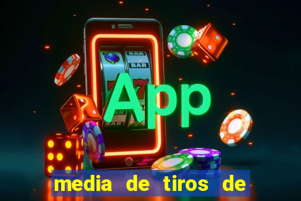 media de tiros de meta por jogo